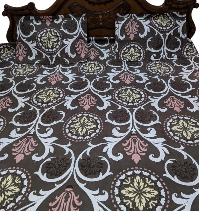 Brown Color King Size Double Bed Sheet