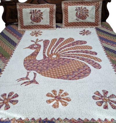 Peacock Cotton King Bedsheet
